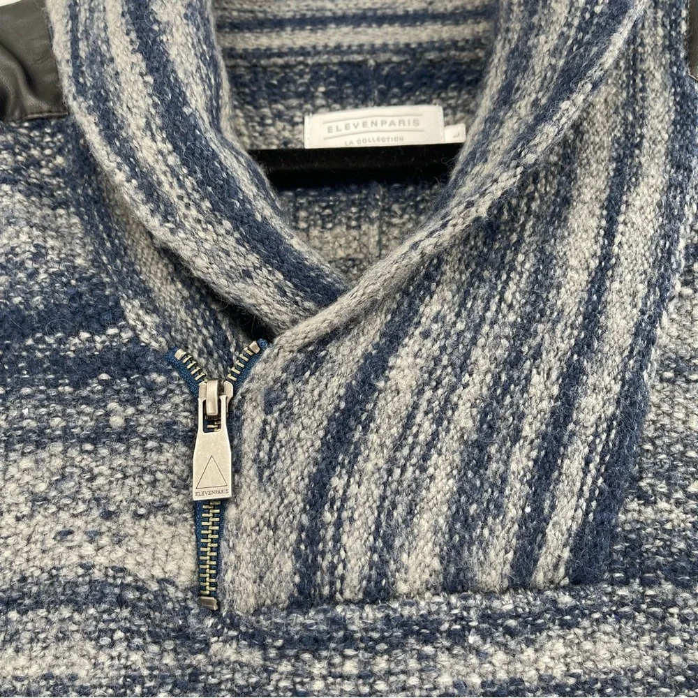 Eleven Paris Shawl Neck Wool Blend Sweater